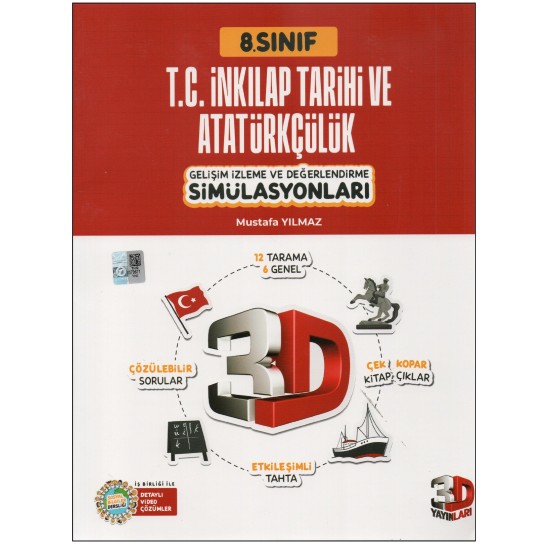3D Yayınları 8.Sınıf İnkılap Tarihi ve Atatürkçülük Gelişim İzleme ve Değerlendirme Simülasyonları 3D Yayınları 8.Sınıf İnkılap Tarihi ve Atatürkçülük Gelişim İzleme ve Değerlendirme Simülasyonları