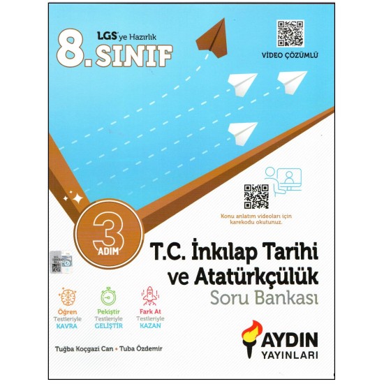 Aydın 8. Sınıf 3 Adım İnkılap Tarihi ve Atatürkçülük Soru Bankası Aydın 8. Sınıf 3 Adım İnkılap Tarihi ve Atatürkçülük Soru Bankası