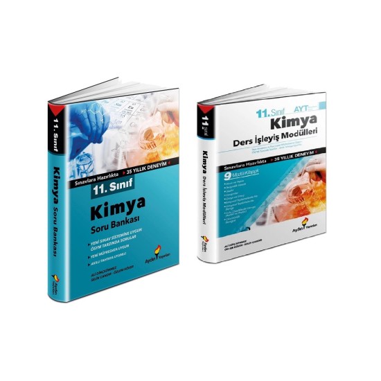 Aydın Yayınları 11. Sınıf Kimya Soru Bankası + Ders İşleyiş Modülleri Set 2 Kitap