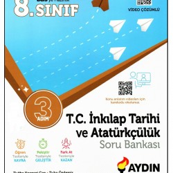Aydın Yayınları 8. Sınıf LGS İnkılap Tarihi 3 Adım Soru Bankası