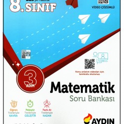 Aydın Yayınları 8. Sınıf LGS Matematik 3 Adım Soru Bankası