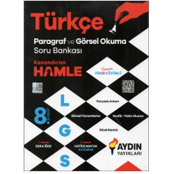 Aydın Yayınları 8. Sınıf LGS Türkçe, Paragraf ve Görsel Okuma Soru Bankası