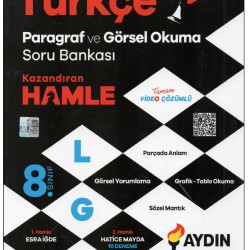 Aydın Yayınları 8. Sınıf LGS Türkçe, Paragraf ve Görsel Okuma Soru Bankası