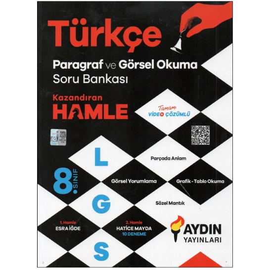 Aydın Yayınları 8. Sınıf LGS Türkçe, Paragraf ve Görsel Okuma Soru Bankası