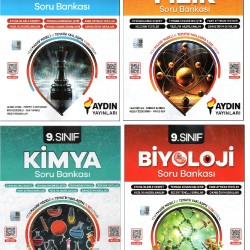 Aydın Yayınları 9. Sınıf Matematik+Fizik+Kimya+Biyoloji Soru Bankaları