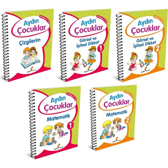 Aydın Çocuklar Okul Öncesi Anaokulu Seti 5+ Yaş 5 Kitap Aydın Çocuklar Okul Öncesi Anaokulu Seti 5+ Yaş 5 Kitap