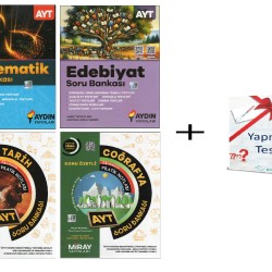 Aydın Yayınları AYT Edebiyat + Matematik +Miray Coğrafya+ Tarih Soru Bankası+Hediye (4 Kitap) Aydın Yayınları AYT Edebiyat + Matematik +Miray Coğrafya+ Tarih Soru Bankası+Hediye (4 Kitap)