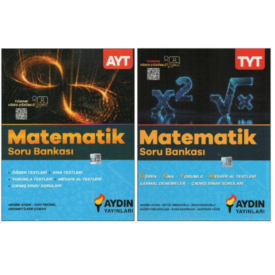 Aydın Yayınları AYT-TYT Matematik Soru Bankası ( 2 Kitap) Aydın Yayınları AYT-TYT Matematik Soru Bankası ( 2 Kitap)