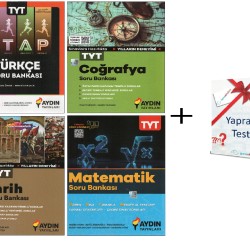 Aydın Yayınları Türkçe + Coğrafya+ Tarih + Matematik Soru Bankası+Hediye (4 Kitap) Aydın Yayınları Türkçe + Coğrafya+ Tarih + Matematik Soru Bankası+Hediye (4 Kitap)