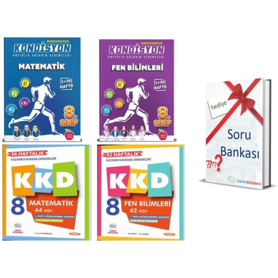 Newton 8. Sınıf Kondisyon Matematik + Fen Bilimleri + Kurmay KKD Matematik + Fen Bilimleri Soru Bankası Hediye Newton 8. Sınıf Kondisyon Matematik + Fen Bilimleri + Kurmay KKD Matematik + Fen Bilimleri Soru Bankası Hediye