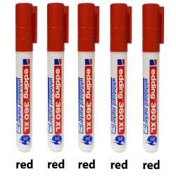 Edding 360 XL Beyaz Tahta Kalemi Kırmızı 5 Adet