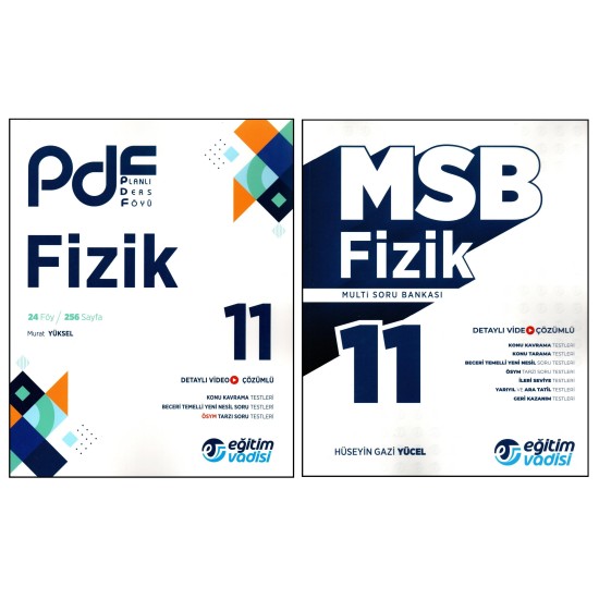 Eğitim Vadisi 11. Sınıf Fizik Planlı Ders Föyü (PDF)+Multi Soru Bankası (MSB) 2 Kitap