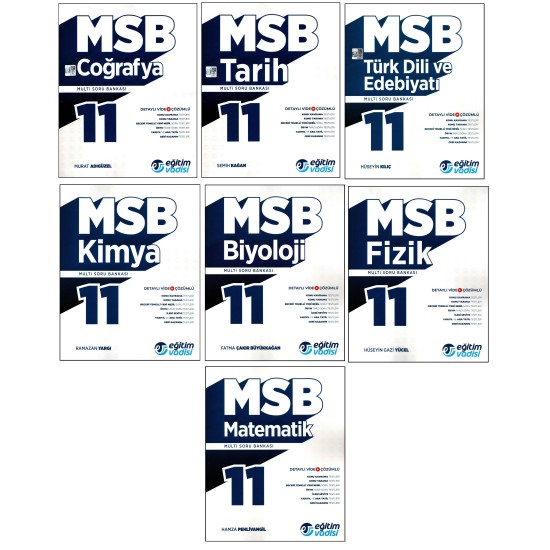Eğitim Vadisi 11. Sınıf Tüm Dersler MSB (Multi Soru Bankası) Seti 7 Kitap Eğitim Vadisi 11. Sınıf Tüm Dersler MSB (Multi Soru Bankası) Seti 7 Kitap