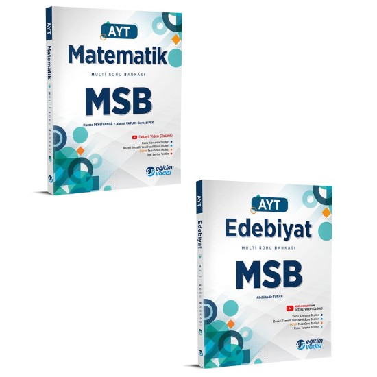 Eğitim Vadisi AYT Matematik+Edebiyat MSB (Multi Soru Bankası) 2 Kitap