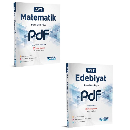 Eğitim Vadisi AYT Matematik+Edebiyat PDF (Planlı Ders Föyü) 2 Kitap