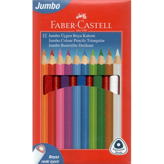 Faber-Castell  12'li Jumbo Üçgen Boya Kalemi