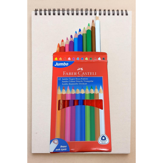 Faber-Castell  12'li Jumbo Üçgen Boya Kalemi