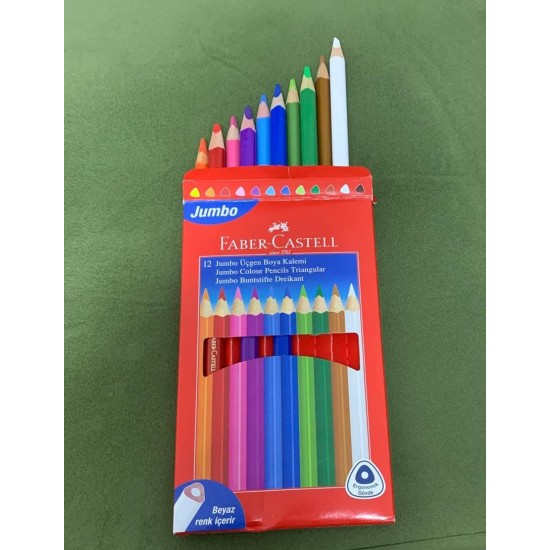 Faber-Castell  12'li Jumbo Üçgen Boya Kalemi