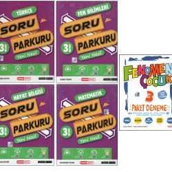FENOMEN 3. SINIF PAKET DENEME+KIRMIZI BEYAZ SORU PARKURU (5 KİTAP)