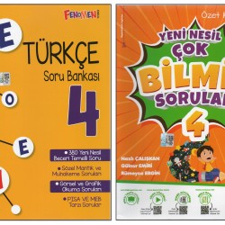 FENOMEN 4. SINIF TÜRKÇE S.B.+KIRMIZI BEYAZ ÇOK BİLMİŞ S. (2 KİTAP)