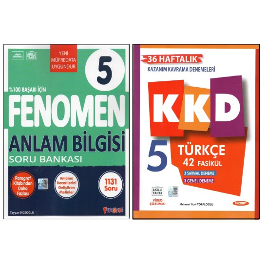 Fenomen 5.Sınıf Anlam Bilgisi Soru Bankası+Kurmay 5.Sınıf KKD Türkçe (2 Kitap) Fenomen 5.Sınıf Anlam Bilgisi Soru Bankası+Kurmay 5.Sınıf KKD Türkçe (2 Kitap)