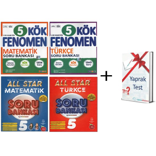 Fenomen 5.Sınıf KÖK Matematik+Türkçe+Newton All Star Türkçe +Matematik (4 Kitap+Hediye)