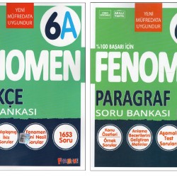 Fenomen 6.Sınıf 6A Türkçe+6A Paragraf Soru Bankaları (2 Kitap)