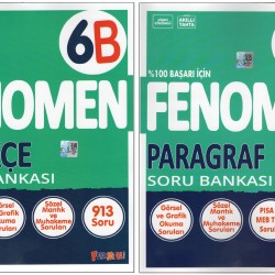 Fenomen 6.Sınıf 6B Türkçe+6B Paragraf Soru Bankaları (2 Kitap)
