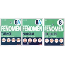FENOMEN 8. SINIF 8A TÜRKÇE+PARAGRAF+DİL BİLGİSİ (3 KİTAP)