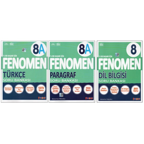 FENOMEN 8. SINIF 8A TÜRKÇE+PARAGRAF+DİL BİLGİSİ (3 KİTAP) FENOMEN 8. SINIF 8A TÜRKÇE+PARAGRAF+DİL BİLGİSİ (3 KİTAP)