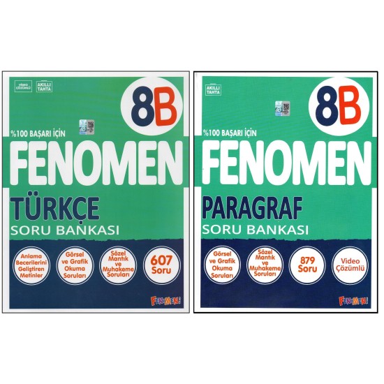 FENOMEN 8. SINIF 8B TÜRKÇE+PARAGRAF (2 KİTAP)