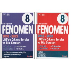 Fenomen 8. Sınıf Çıkmış Sorular ve İkiz sorular Tüm Dersler (2018-2025)