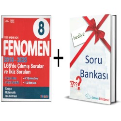 Fenomen 8. Sınıf Çıkmış Sorular ve İkiz sorular Türkçe + Matematik+Fen (2018-2025) ve Hediye Soru Bankası