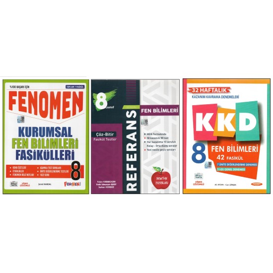 FENOMEN 8.SINIF FEN BİLİMLERİ KURUMSAL F.+NEWTON REFERANS FEN BİL.+KURMAY KKD FEN B. (3 KİTAP) FENOMEN 8.SINIF FEN BİLİMLERİ KURUMSAL F.+NEWTON REFERANS FEN BİL.+KURMAY KKD FEN B. (3 KİTAP)