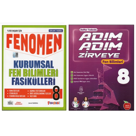 FENOMEN 8.SINIF FEN BİLİMLERİ KURUMSAL FASİKÜLLERİ+NEWTON ADIM ADIM ZİRVEYE FEN BİLİMLERİ (2 KİTAP) FENOMEN 8.SINIF FEN BİLİMLERİ KURUMSAL FASİKÜLLERİ+NEWTON ADIM ADIM ZİRVEYE FEN BİLİMLERİ (2 KİTAP)