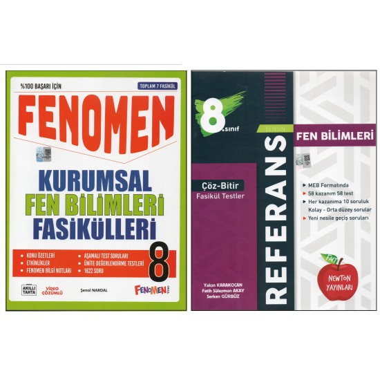 FENOMEN 8.SINIF FEN BİLİMLERİ KURUMSAL FASİKÜLLERİ+NEWTON REFERANS FEN BİLİMLERİ (2 KİTAP) FENOMEN 8.SINIF FEN BİLİMLERİ KURUMSAL FASİKÜLLERİ+NEWTON REFERANS FEN BİLİMLERİ (2 KİTAP)