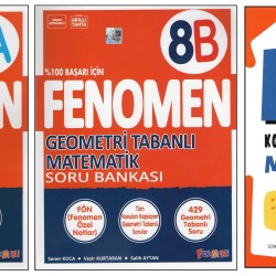 FENOMEN 8.SINIF GEOMETRİ TABANLI MATEMATİK 8A VE 8B SORU BANKASI+MATEMATİK KTD (3 KİTAP) FENOMEN 8.SINIF GEOMETRİ TABANLI MATEMATİK 8A VE 8B SORU BANKASI+MATEMATİK KTD (3 KİTAP)