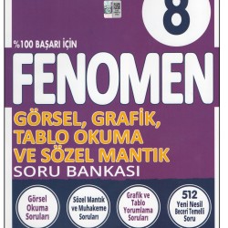 FENOMEN 8.SINIF GÖRSEL,GRAFİK.TABLO OKUMA VE SÖZEL MANTIK SORU BANKASI FENOMEN 8.SINIF GÖRSEL,GRAFİK.TABLO OKUMA VE SÖZEL MANTIK SORU BANKASI