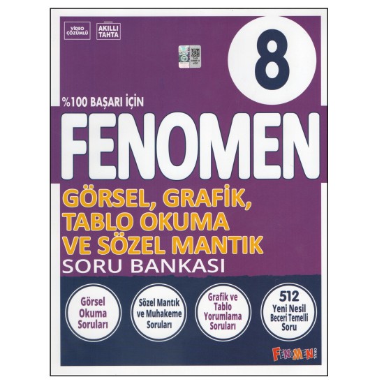 FENOMEN 8.SINIF GÖRSEL,GRAFİK.TABLO OKUMA VE SÖZEL MANTIK SORU BANKASI