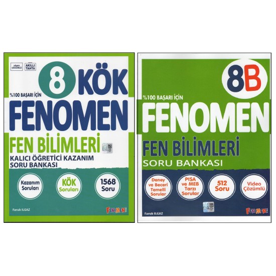 FENOMEN 8.SINIF KÖK+FENOMEN 8B FEN BİLİMLERİ (2 KİTAP)