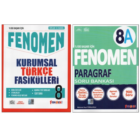 FENOMEN 8. SINIF KURUMSAL TÜRKÇE FASİKÜLLER+FENOMEN 8A PARAGRAF (2 KİTAP) FENOMEN 8. SINIF KURUMSAL TÜRKÇE FASİKÜLLER+FENOMEN 8A PARAGRAF (2 KİTAP)