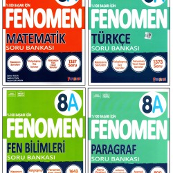 Fenomen 8. Sınıf LGS Matematik(A)+Fen(A)+Türkçe(A)+Paragraf(A) Soru Bankası 4 Kitap Fenomen 8. Sınıf LGS Matematik(A)+Fen(A)+Türkçe(A)+Paragraf(A) Soru Bankası 4 Kitap