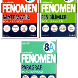 Fenomen 8. Sınıf LGS Matematik (A) + Fen Bilimleri (A) + Paragraf (A) Soru Bankası 3 Kitap Fenomen 8. Sınıf LGS Matematik (A) + Fen Bilimleri (A) + Paragraf (A) Soru Bankası 3 Kitap