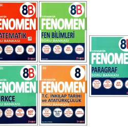 Fenomen 8. Sınıf LGS Matematik(B)+Fen(B)+Türkçe(B)+Paragraf(B)+İnkılap Tar.Soru Bankası 5 Kitap Fenomen 8. Sınıf LGS Matematik(B)+Fen(B)+Türkçe(B)+Paragraf(B)+İnkılap Tar.Soru Bankası 5 Kitap