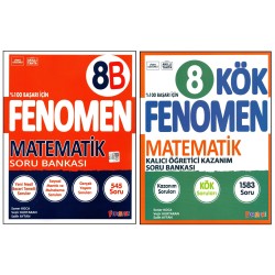Fenomen 8. Sınıf LGS Matematik (B)+Matematik KÖK Soru Bankası 2 Kitap Fenomen 8. Sınıf LGS Matematik (B)+Matematik KÖK Soru Bankası 2 Kitap