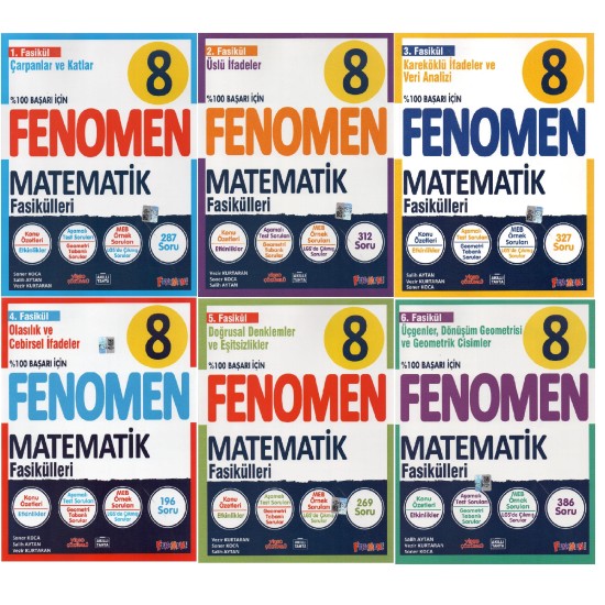 Fenomen 8.Sınıf Matematik Fasikülleri (6 KİTAP)