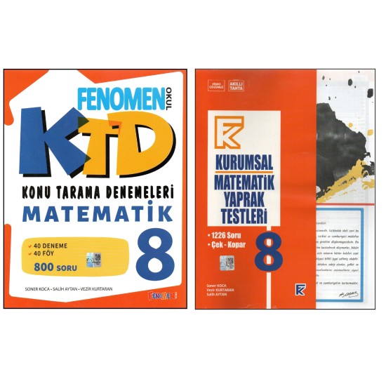 FENOMEN 8.SINIF MATEMATİK KONU TARAMA DENEMELERİ+KURMAY KURUMSAL MATEMATİK YAPRAK TEST (2 KİTAP) FENOMEN 8.SINIF MATEMATİK KONU TARAMA DENEMELERİ+KURMAY KURUMSAL MATEMATİK YAPRAK TEST (2 KİTAP)