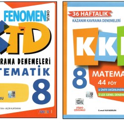 FENOMEN 8. SINIF MATEMATİK KTD+KURMAY MATEMATİK KAZANIM KAVRAMA DENEMELERİ (2 KİTAP) FENOMEN 8. SINIF MATEMATİK KTD+KURMAY MATEMATİK KAZANIM KAVRAMA DENEMELERİ (2 KİTAP)
