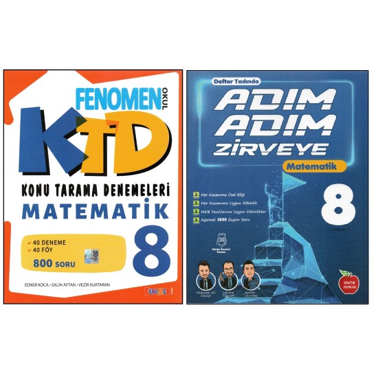 FENOMEN 8.SINIF MATEMATİK KTD+NEWTON ADIM ADIM ZİRVEYE MATEMATİK (2 KİTAP)