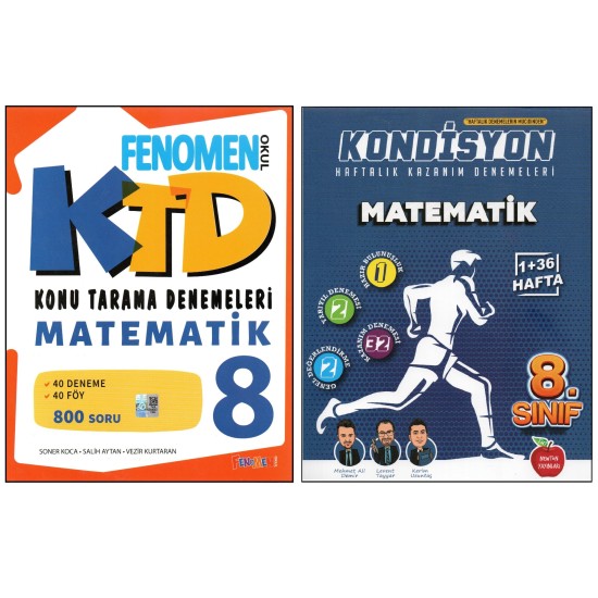FENOMEN 8.SINIF MATEMATİK KTD+NEWTON KONDİSYON MATEMATİK (2 KİTAP) FENOMEN 8.SINIF MATEMATİK KTD+NEWTON KONDİSYON MATEMATİK (2 KİTAP)